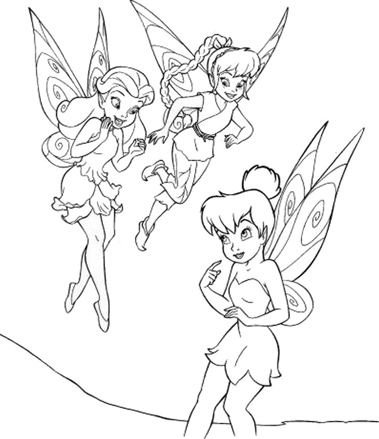 coloriage clochette et les autres fees